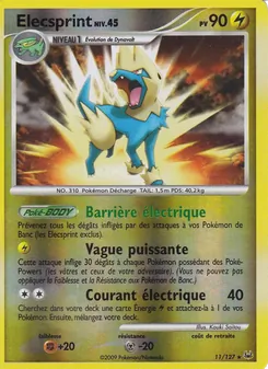 Carte Pokémon Élecsprint 11 — Platine