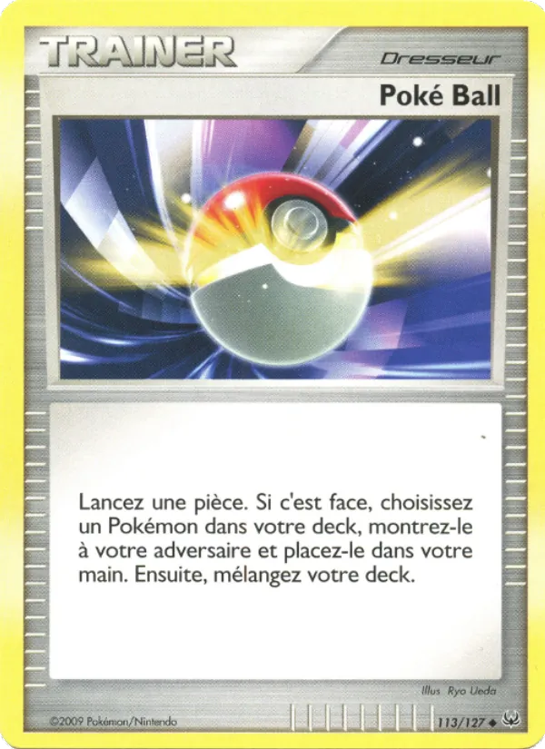 Carte Pokémon Poké Ball 113/127 de l'extension Platine