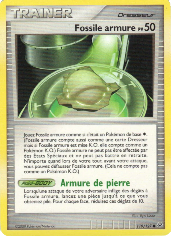 Carte Pokémon Fossile armure 119/127 de l'extension Platine