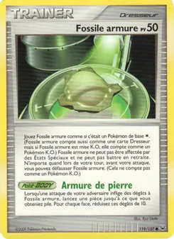 Carte Pokémon Fossile armure 119 — Platine
