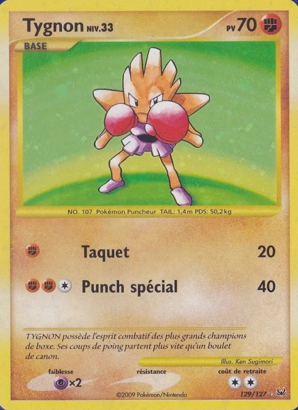 Carte Pokémon Tygnon 129/127 de l'extension Platine