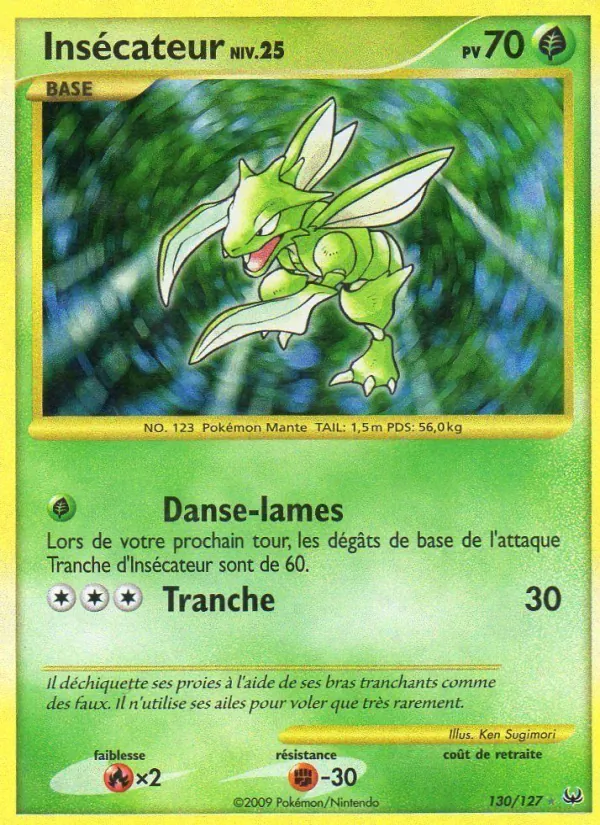 Carte Pokémon Insécateur 130/127 de l'extension Platine
