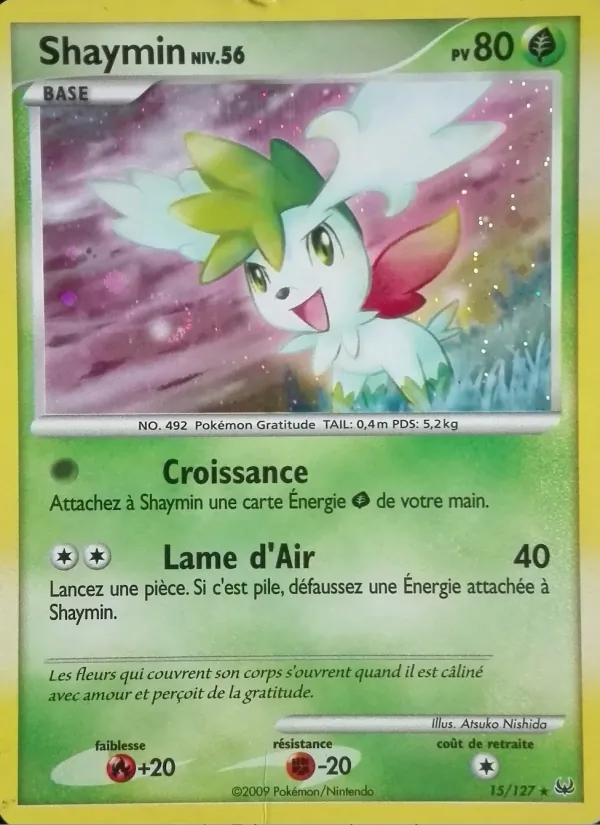 Carte Pokémon Shaymin 15/127 de l'extension Platine