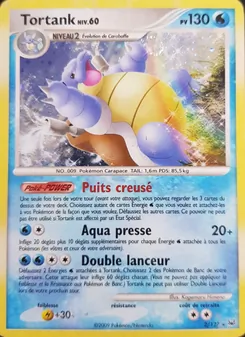 Carte Pokémon Tortank 2 — Platine