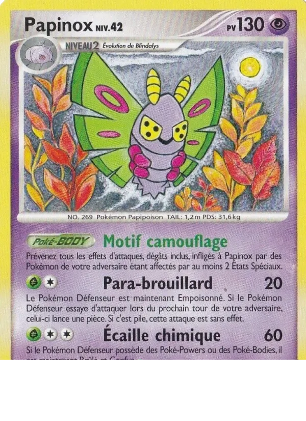 Carte Pokémon Papinox 25/127 de l'extension Platine