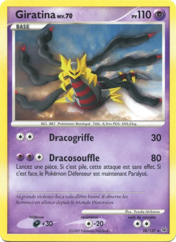 Carte Pokémon Giratina 28/127 de l'extension Platine