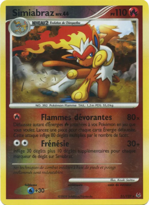 Carte Pokémon Simiabraz 31/127 de l'extension Platine