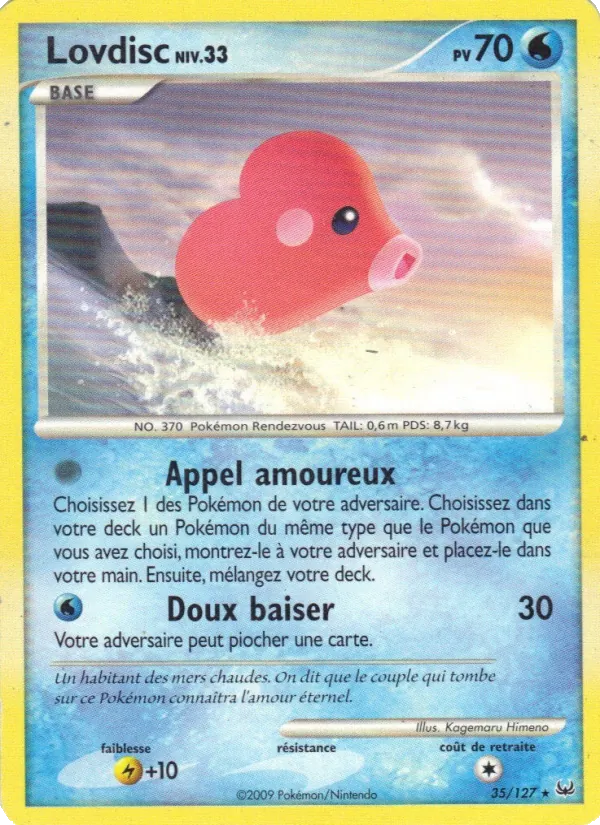 Carte Pokémon Lovdisc 35/127 de l'extension Platine