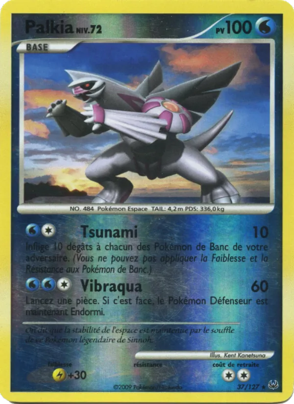 Carte Pokémon Palkia 37/127 de l'extension Platine