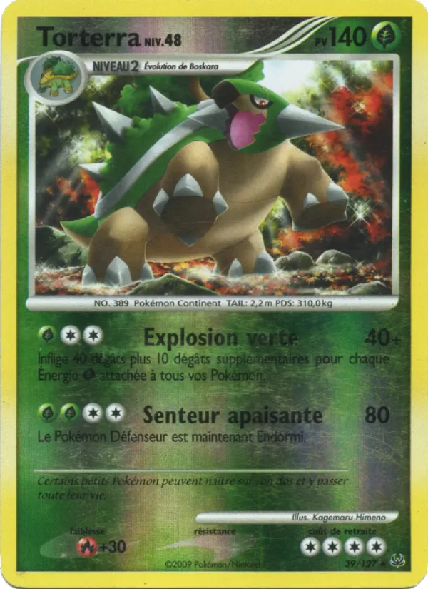 Carte Pokémon Torterra 39/127 de l'extension Platine