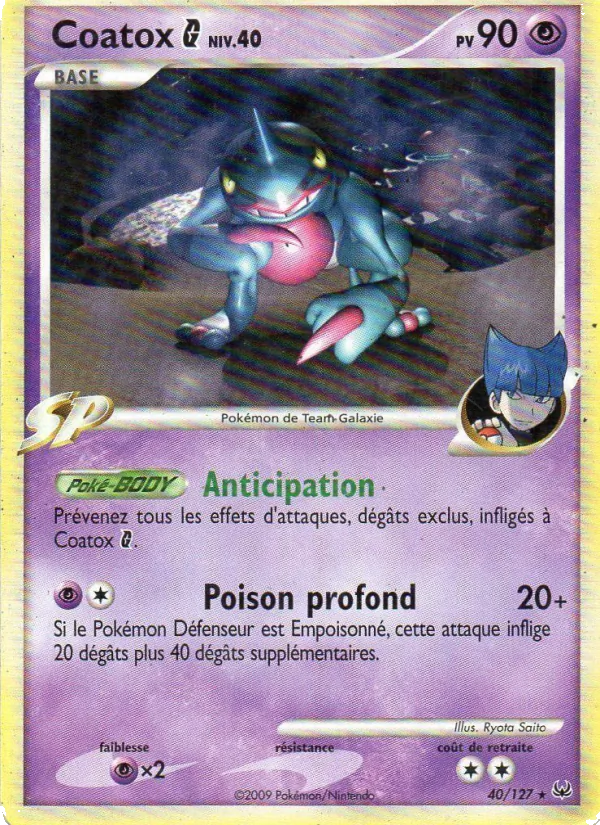 Carte Pokémon Coatox  40/127 de l'extension Platine