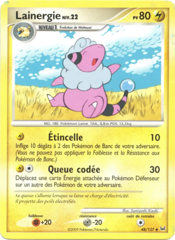 Carte Pokémon Lainergie 48/127 de l'extension Platine