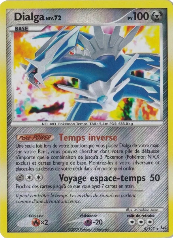 Carte Pokémon Dialga 5/127 de l'extension Platine