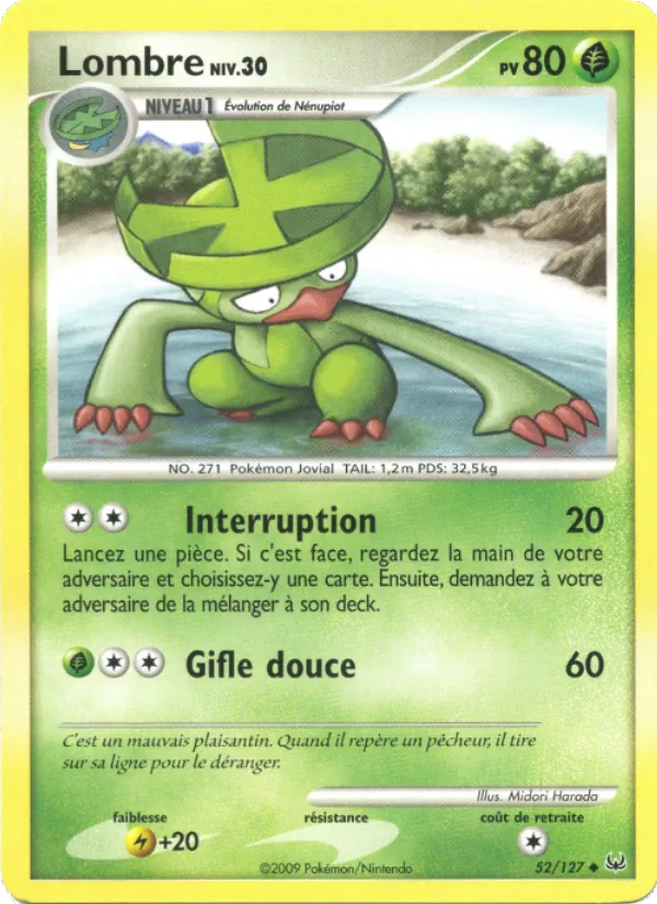 Carte Pokémon Lombre 52/127 de l'extension Platine