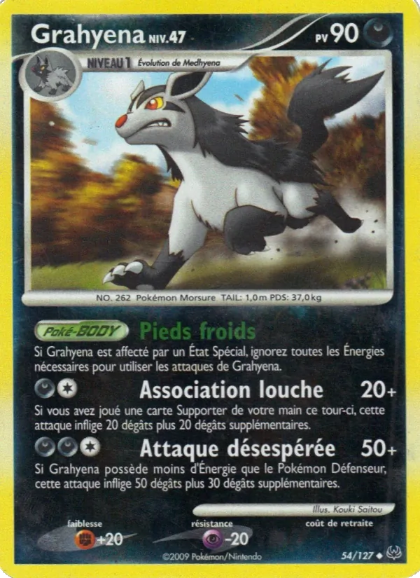 Carte Pokémon Grahyena 54/127 de l'extension Platine