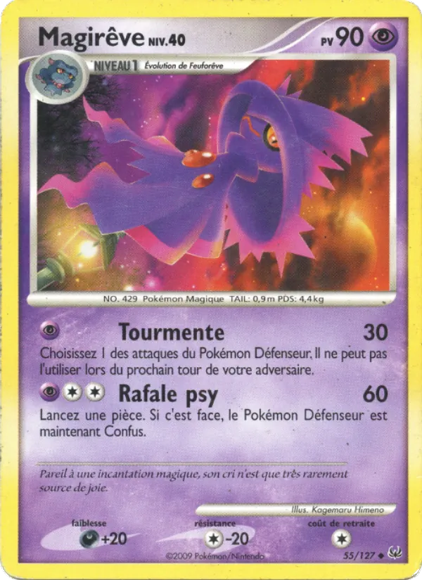 Carte Pokémon Magirêve 55/127 de l'extension Platine