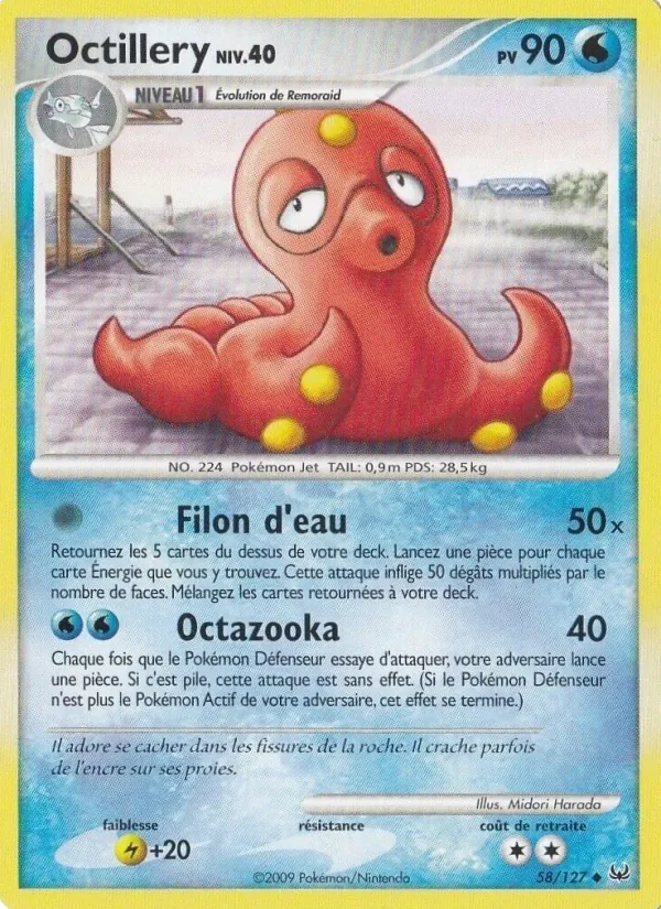 Carte Pokémon Octillery 58/127 de l'extension Platine