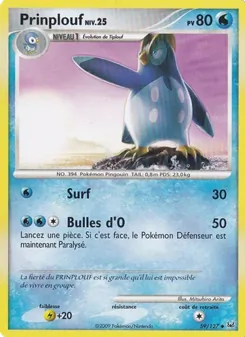 Carte Pokémon Prinplouf 59 — Platine