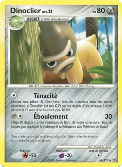 Carte Pokémon Dinoclier 62