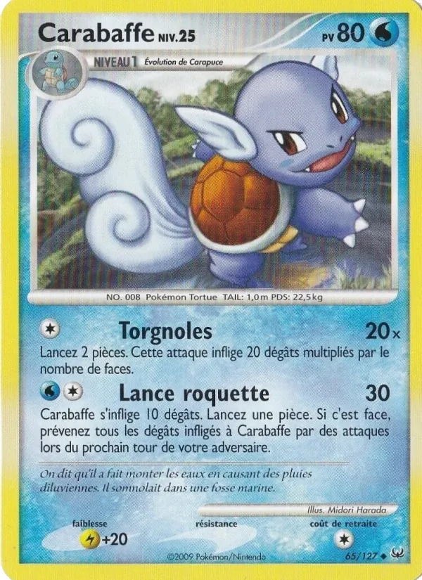 Carte Pokémon Carabaffe 65/127 de l'extension Platine