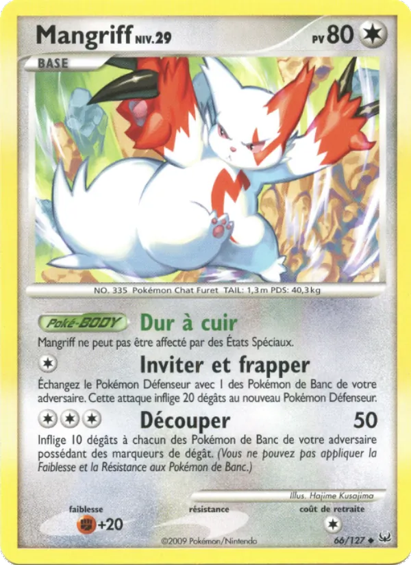 Carte Pokémon Mangriff 66/127 de l'extension Platine