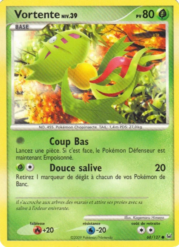 Carte Pokémon Vortente 68/127 de l'extension Platine