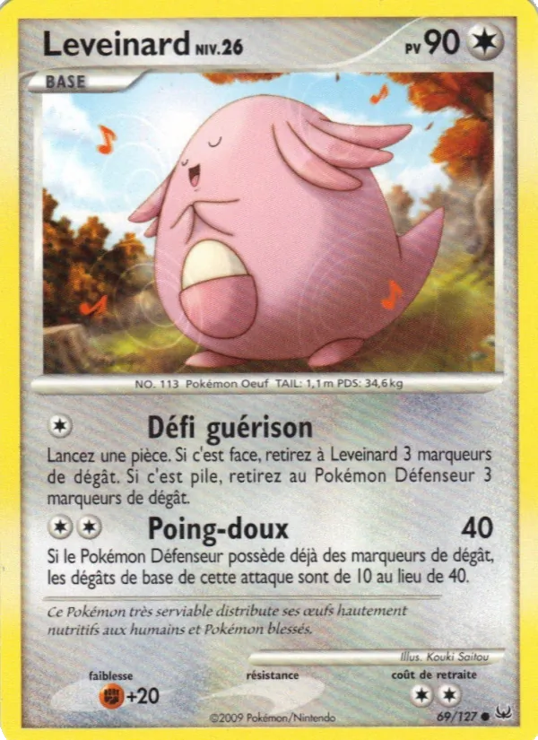 Carte Pokémon Leveinard 69/127 de l'extension Platine