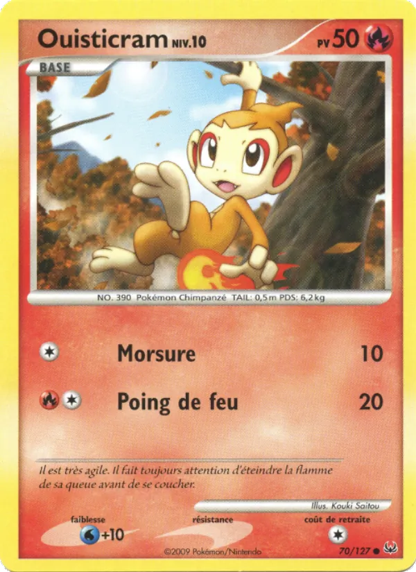 Carte Pokémon Ouisticram 70/127 de l'extension Platine