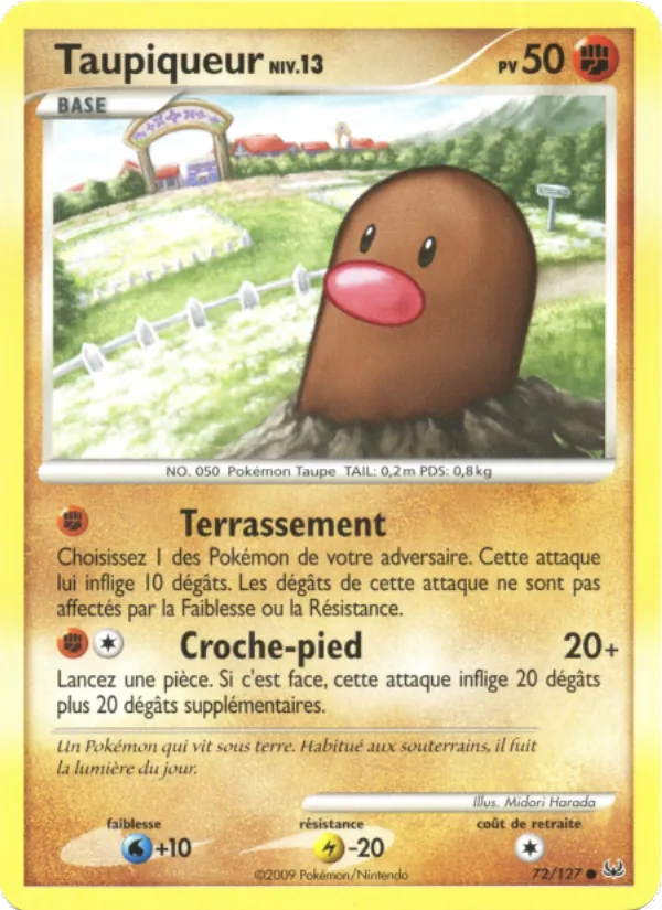 Carte Pokémon Taupiqueur 72/127 de l'extension Platine