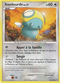 Carte Pokémon Insolourdo 73 — Platine