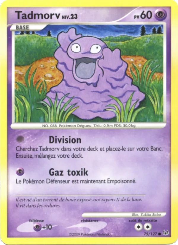 Carte Pokémon Tadmorv 75/127 de l'extension Platine