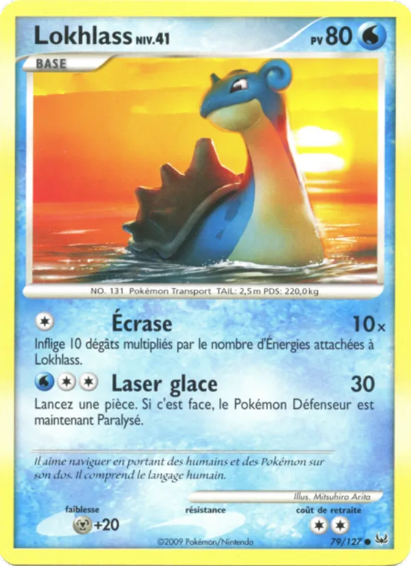 Carte Pokémon Lokhlass 79/127 de l'extension Platine