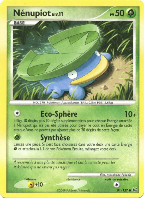 Carte Pokémon Nénupiot 81/127 de l'extension Platine