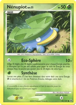 Carte Pokémon Nénupiot 81 — Platine