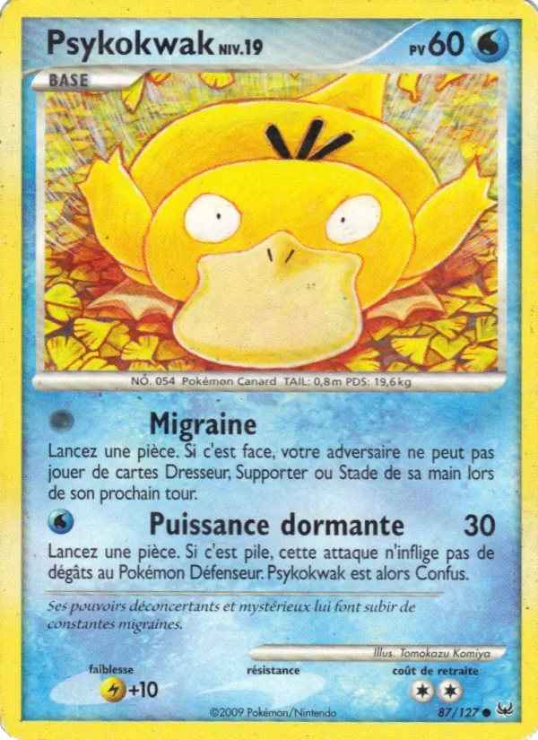 Carte Pokémon Psykokwak 87/127 de l'extension Platine