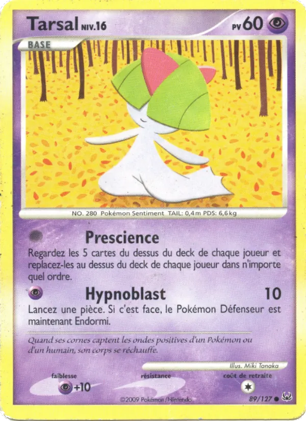 Carte Pokémon Tarsal 89/127 de l'extension Platine