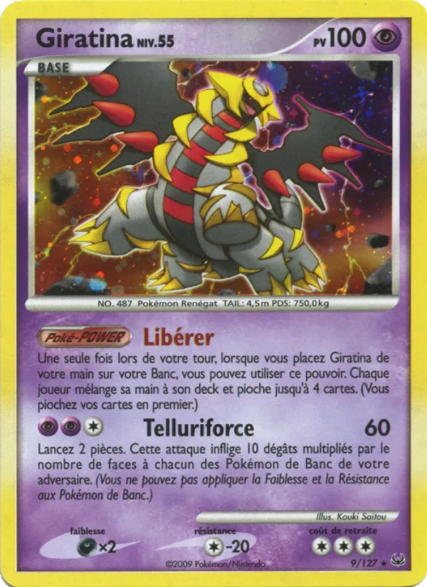 Carte Pokémon Giratina 9/127 de l'extension Platine