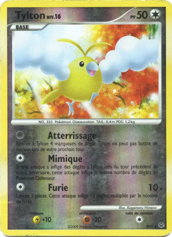 Carte Pokémon Tylton SH5/127 de l'extension Platine