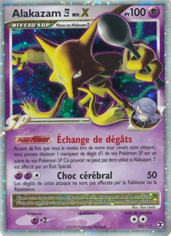 Carte Pokémon Alakazam  Niv. X 103/111 de l'extension Rivaux Émergeants