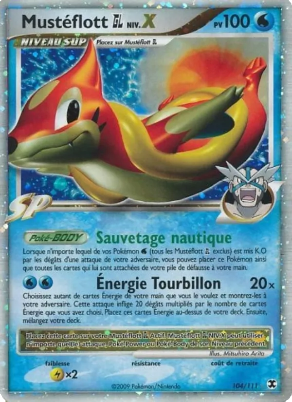 Carte Pokémon Mustéflott  Niv. X 104/111 de l'extension Rivaux Émergeants