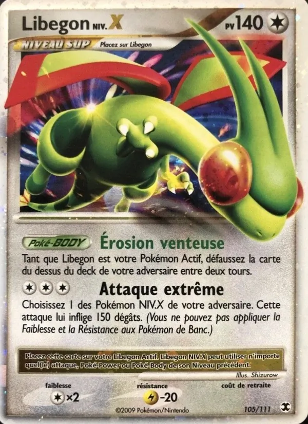 Carte Pokémon Libegon Niv. X 105/111 de l'extension Rivaux Émergeants