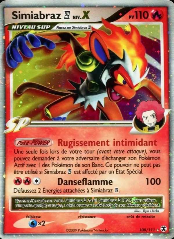 Carte Pokémon Simiabraz  Niv. X 108/111 de l'extension Rivaux Émergeants