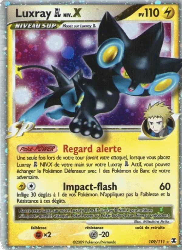 Carte Pokémon Luxray  Niv. X 109/111 de l'extension Rivaux Émergeants