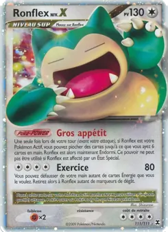 Carte Pokémon Ronflex Niv. X 111 — Rivaux Émergeants