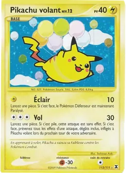 Carte Pokémon Pikachu volant Niv. 12 113 — Rivaux Émergeants