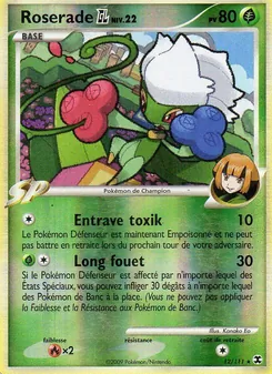 Carte Pokémon Roserade  Niv. 22 12 — Rivaux Émergeants
