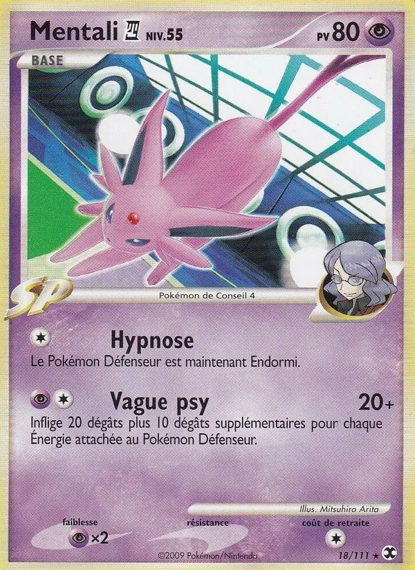 Carte Pokémon Mentali  Niv. 55 18/111 de l'extension Rivaux Émergeants