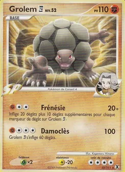 Carte Pokémon Grolem  Niv. 52 23 — Rivaux Émergeants