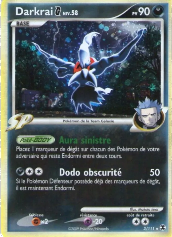 Carte Pokémon Darkrai  Niv. 58 3/111 de l'extension Rivaux Émergeants