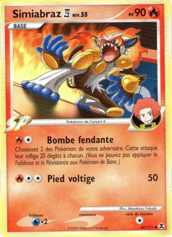 Carte Pokémon Simiabraz  Niv. 55 43/111 de l'extension Rivaux Émergeants